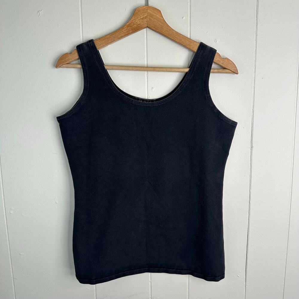 Cut Loose Womens XL Black Cotton Scoop Neck Layering Tank Top Minimalist Staple